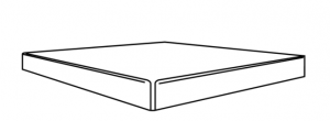 ELEMENTS  DESIGN  Scalino Angolare (Incollato) White   33x33cm Structured Rett. R10  hr. 9mm