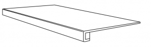 TOTALOOK   Gradone  Sabbia   33x60x3,2x3,2cm Nat. Rett.  hr. 9,5mm