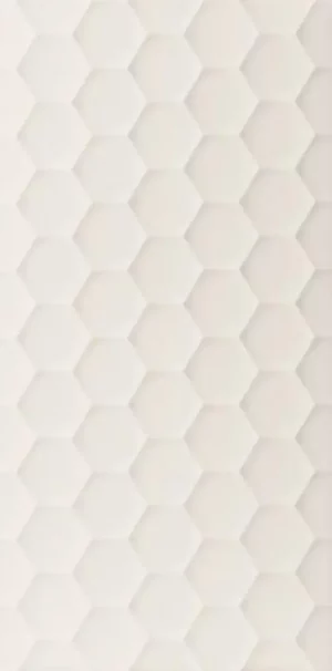 4D   Hexagon  White 40x80cm Matt