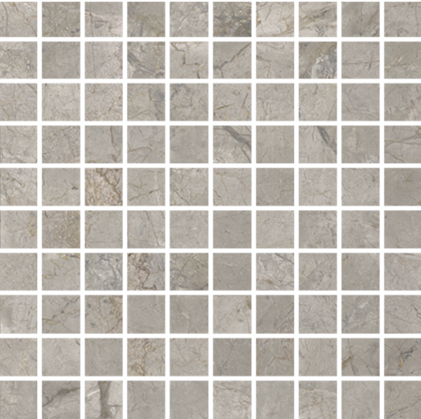 ELEMENTS  LUX Mosaico Silver Grey    30x30cm (2,8x2,8cm) Rett. Lapp. hr. 9mm