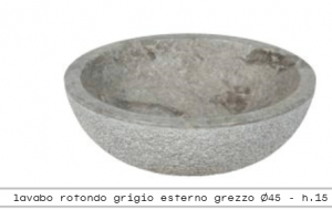 Rotondo Grigio Esterno Grezzo 45 cm - hl. 15 cm