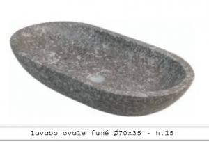 Ovale Fumé 70x35 cm - hl. 15 cm