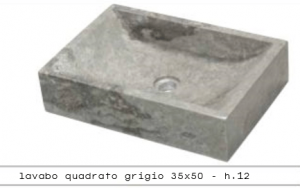 Quadrato Grigio 35x50 cm - hl. 12 cm