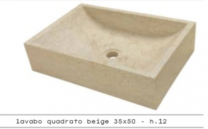 Quadrato Beige 35x50 cm - hl. 12 cm