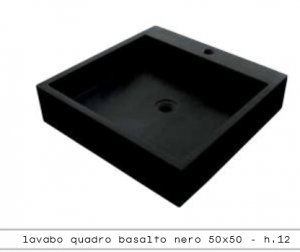 Quadro Basalto Nero 50x50 cm - hl. 12 cm