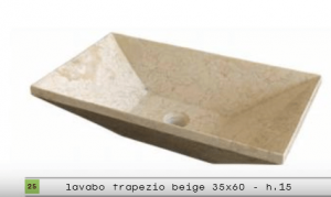 Trapezio Beige 35x60 cm -hl. 15 cm