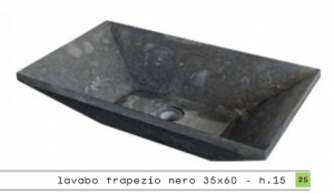 Trapezio Nero 35x60 cm -hl. 15 cm
