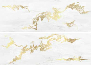 VENUS PASTA BIANCA  Solitaire Gold  White Decoro 25 x 75 cm