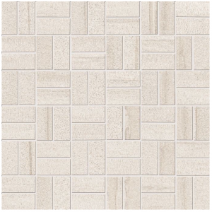 EVO-Q   White Mosaico Domino 30x30cm Nat. 9,5mm