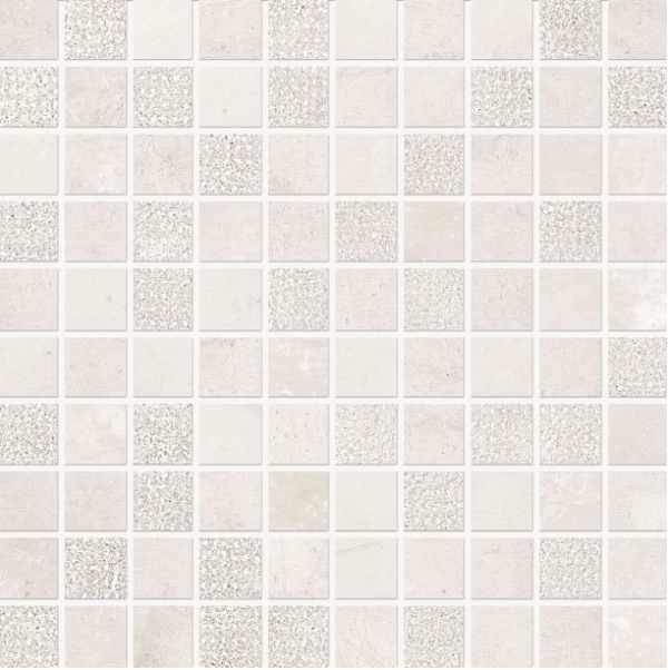 STATALE9   Bianco Calce Mosaico Mix 30x30cm Nat. Rett.