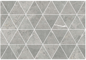 SUPREME EVO   Grey Amani  Mosaico Triangoli  34x26cm Lux Rett. hr. 8,5mm