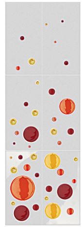 ARCHITECTURAE, Tiles White idrogetto Bubbles B1 Sun, 30x60 cm