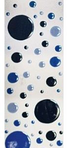 ARCHITECTURAE, Tondi Bubbles Pannello Stuccato Degradè Bluette, 125x35 cm