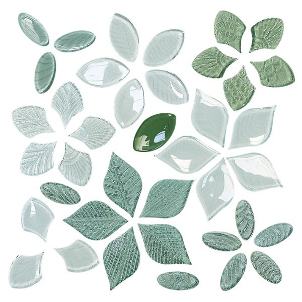 NATURAE FOGLIE, Foglie Fantasia Mix Mint C mosaico, 30x30cm