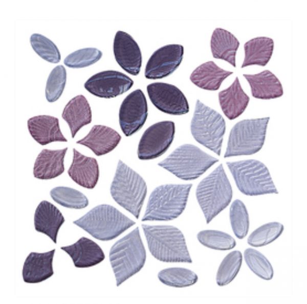 NATURAE FOGLIE, Foglie Fantasia Mix Violet A mosaico, 30x30cm