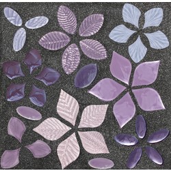 NATURAE FOGLIE, Foglie Fantasia Mix Violet mosaico, 30x30cm