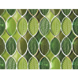 SCULPTURAE, Calicantus Mix (maschera 6) Green mosaico, 25,7x28,6cm