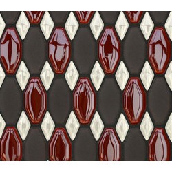 SCULPTURAE, Ottagona Small Liscio Burattato Mix Elegance mosaico, 27,5x27,3cm