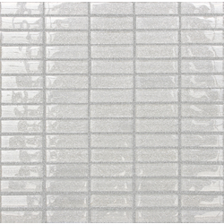 SQUARRY, Bacchette Lurex Bianco Silver mosaico, 30x30cm