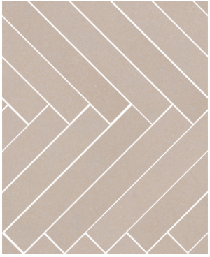 ELEMENTS  DESIGN  Mosaico Herringbone Beige   34,5x42cm Natural Rett. R9  hr. 9mm