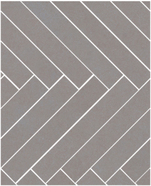 ELEMENTS  DESIGN  Mosaico Herringbone Grey   34,5x42cm Natural Rett. R9  hr. 9mm