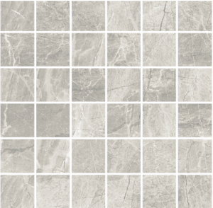 ATHENA Mosaico 5x5cm Monocolore 36 Tessere  Grigio   30x30 cm Naturale