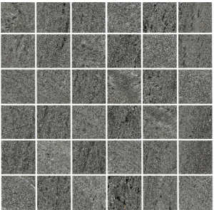 LIMESTONE  Mosaico 5x5cm Monocolore 36 Tessere  Coal   30x30 cm