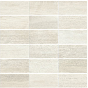 NORTH WIND  Mosaico Stripe Monocolore (5x10cm) 18 Tessere  Ivory   30x30 cm