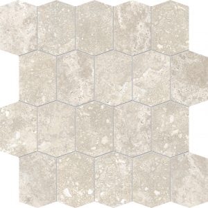 STREAM  Mosaico Hexagon Foglio  Bone  31 x 35 cm