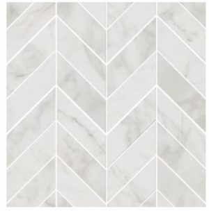 VELVET  Mosaico Chevron  Foglio White  30 x 31 cm Rett.