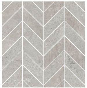 VELVET  Mosaico Chevron  Foglio  Grey 30 x 31 cm Rett.