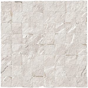 STONEWORK  Quartzite Bianca     Mosaico Burattato  30x30cm Rett.