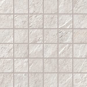 STONEWORK   Quartzite Bianca    Mosaico Su Rete  30x30cm Rett.