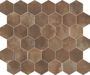 INDUSTRIAL  Hexagon  Copper 12,5x21,5cm Rett.