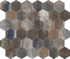 INDUSTRIAL  Hexagon Multicolor  12,5x21,5cm Rett.