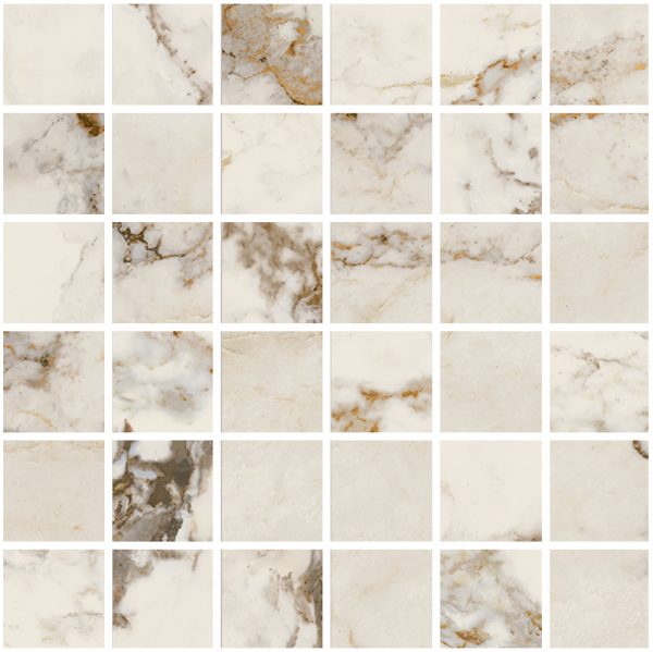 INTERNO4  Breccia Tortora  30x30cm Mosaico T36 (4,8x4,8cm) Lapp. Rett. hr.9mm