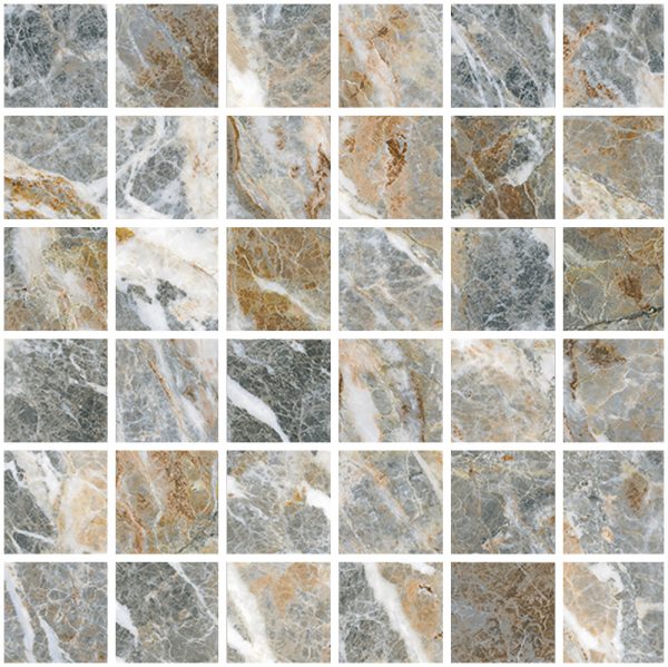 INTERNO4  Carnico Brera  30x30cm Mosaico T36 (4,8x4,8cm) Lapp. Rett. hr.9mm