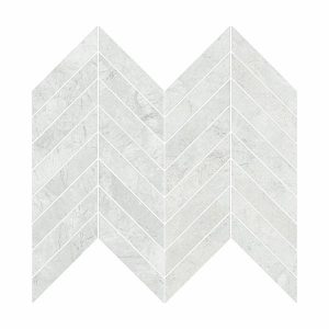 RIVER   White  Mosaico Chevron  26x32,5cm Lucido Rett.