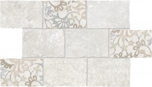 HERITAGE  Ivory   Mosaico Major Florita Deco  30x45cm Nat.  hr. 9,5mm