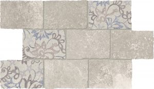 HERITAGE  Beige   Mosaico Major Florita Deco  30x45cm Nat.  hr. 9,5mm