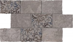 HERITAGE   Urban  Mosaico Major Florita Deco  30x45cm Nat.  hr. 9,5mm