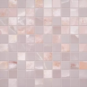 TELE DI MARMO ONYX  Onyx  Pink  Mosaico 30x30cm (3x3cm) Silktech hr. 9,5mm