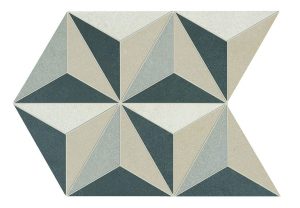 BE-SQUARE   Mosaico Caleido   33,8x48,6xcm Nat. SLIM hr. 6,5mm