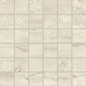 UNIQUE TRAVERTINE   Mosaico  Cream  Vein Cut 30x30cm (5x5cm) Nat. 9,5mm