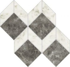 IMPERIAL MICHELANGELO Mosaico 3D  Bianco Carrara 28x27cm Levigato