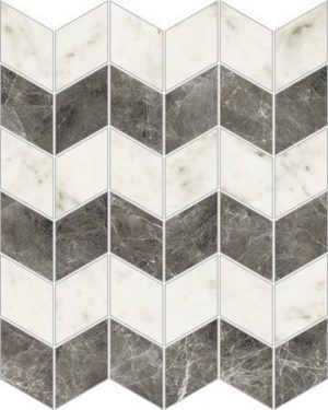 IMPERIAL MICHELANGELO Zig-Zag  Bianco Carrara 30x35cm Levigato