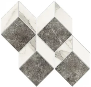 IMPERIAL MICHELANGELO Mosaico 3D  Bianco Apuano 28x27cm Levigato