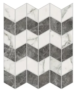 IMPERIAL MICHELANGELO Zig-Zag  Bianco Apuano 30x35cm Levigato