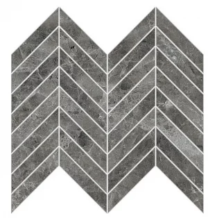 IMPERIAL MICHELANGELO Chevron  Grigio Visone 25,5x29,8cm Levigato