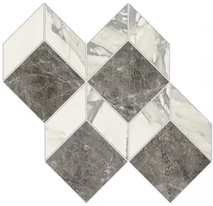 IMPERIAL MICHELANGELO Mosaico 3D  Bianco Arabescato 28x27cm Levigato